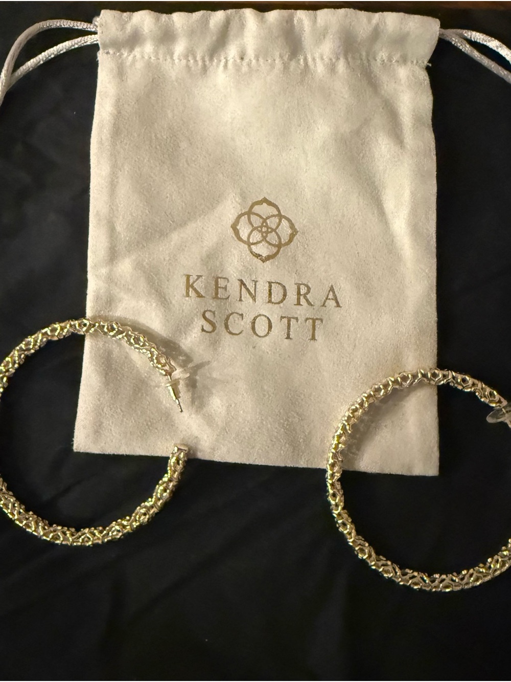 Kendra Scott Gold Braided Large Hoop Earrings